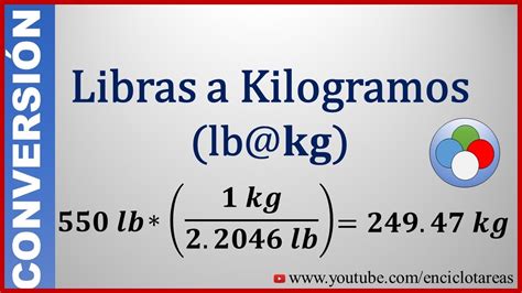 transformación de libras a kilos