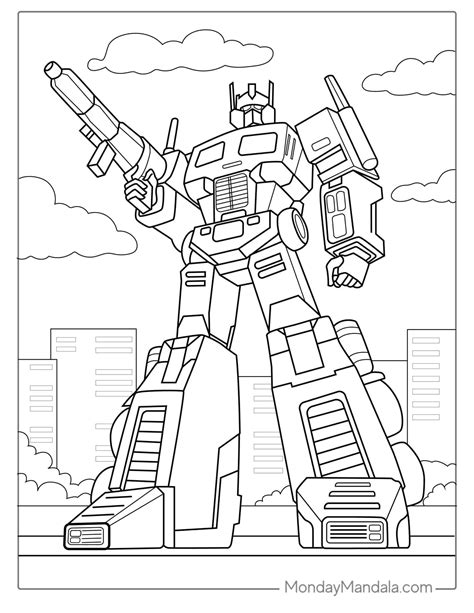 transformer coloring page