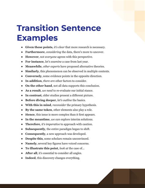 transition sentences in essays examples Doc