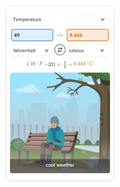 translation from celsius to fahrenheit