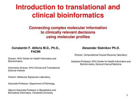 translational informatics connecting diseases patients Doc