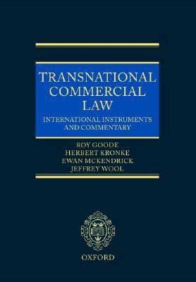 transnational commercial law international instruments and commentary transnational commercial law international instruments and commentary Epub