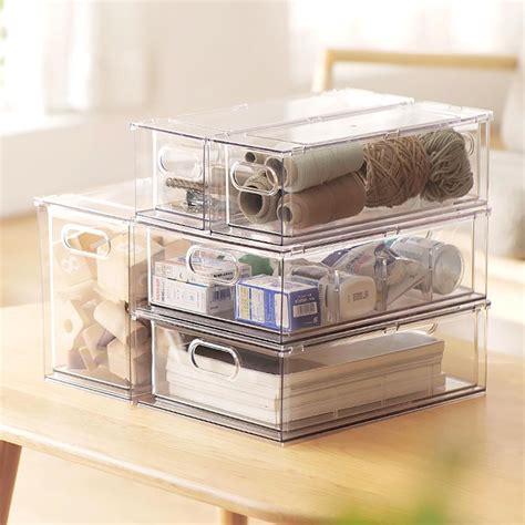 transparent drawer storage