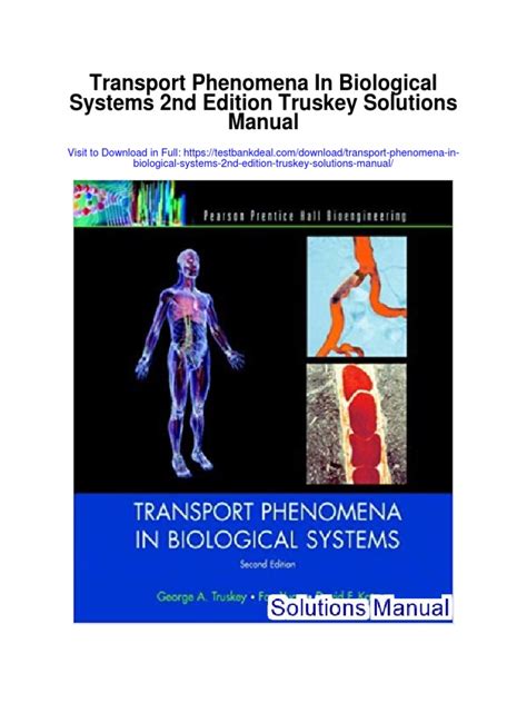 transport phenomena in biological systems pdf download PDF