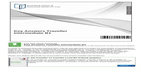 traveller level b2 answers Reader