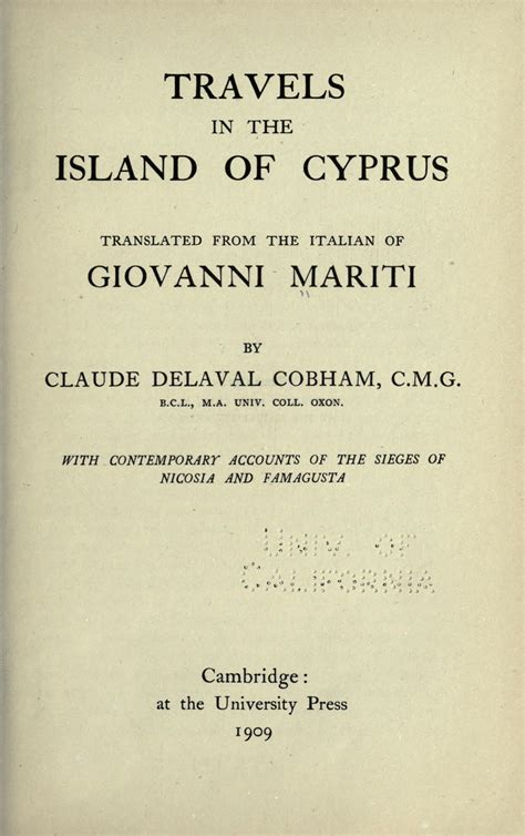 travels island cyprus translated giovanni Epub