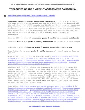 treasures grade 3 weekly assessment california PDF