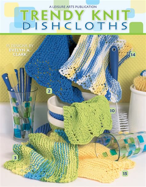 trendy knit dishcloths leisure arts 3892 Doc