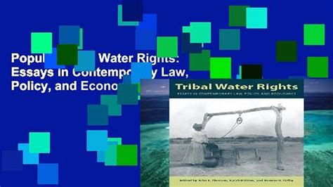 tribal water rights essays in contemporary law policy and economics Kindle Editon