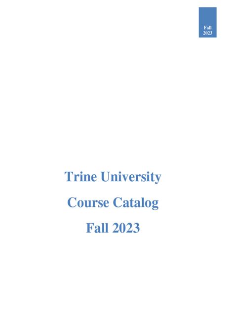 Trine Course Catalog