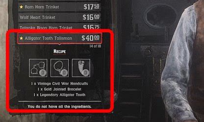 trinkets rdr2