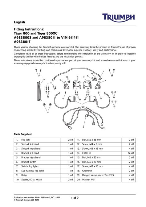 triumph motorcycles fitting instructions Epub