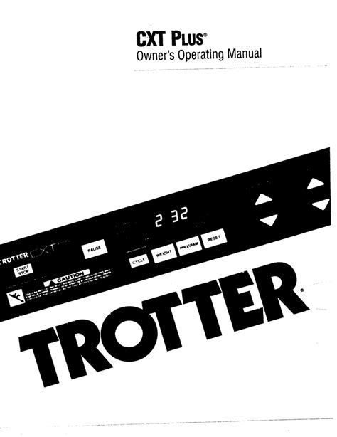 trotter cxt plus treadmill manual Doc