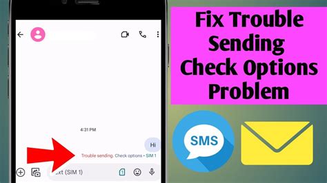 trouble sending check options