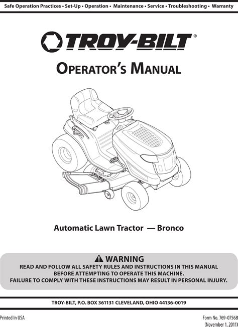 troy bilt bronco manual Doc