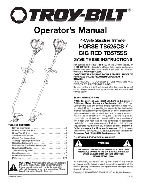 troy bilt manuals online Doc