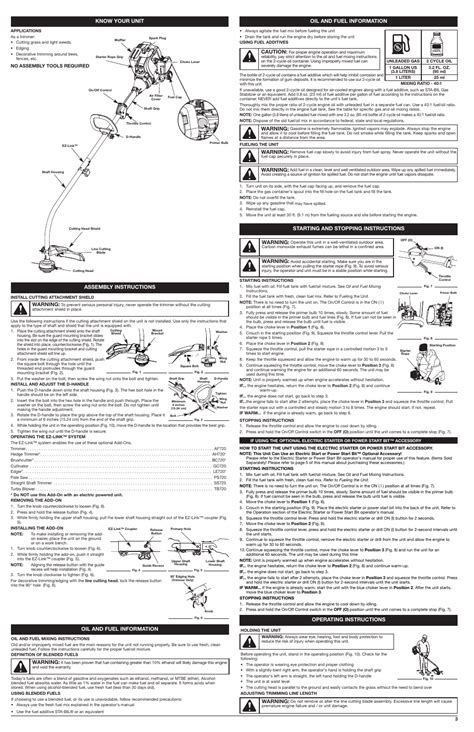 troy bilt weedeater manual PDF