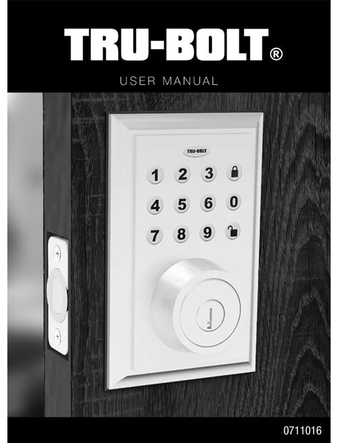 tru bolt keyless entry manual Reader