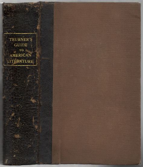 trubners bibliographical guide american literature Epub
