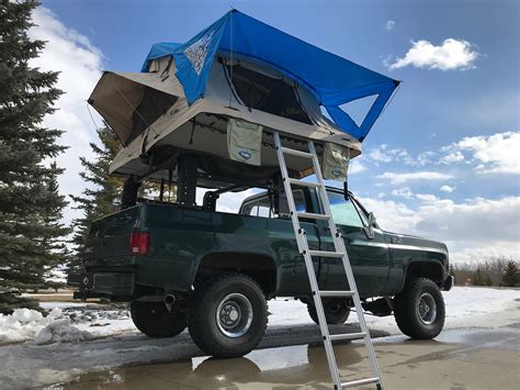 truck bed roof top tent rack