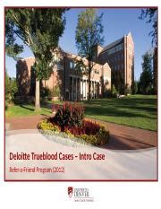 trueblood cases deloitte touche solutions PDF