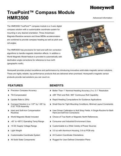 truepointa compass module hmr3500 honeywell pdf Kindle Editon