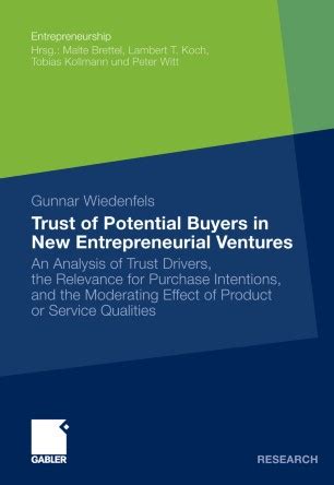 trust of potential buyers in new entrepreneurial ventures Ebook PDF