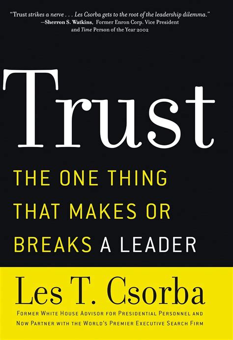 trust the one thing that makes or breaks a leader Reader