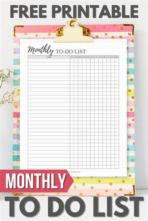 try a list for a month