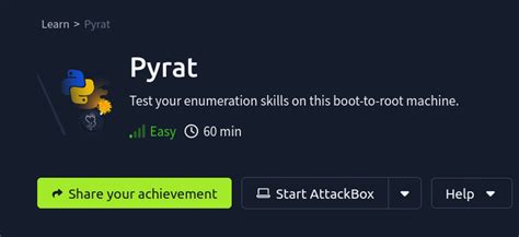 Tryhackme Pyrat Walkthrough