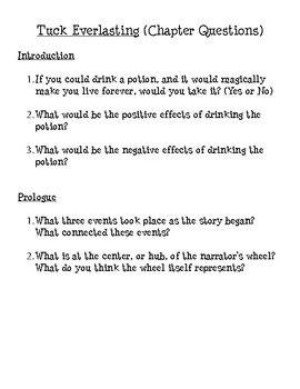 tuck everlasting chapter question answers Kindle Editon