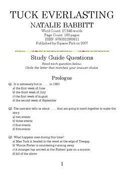 tuck everlasting multiple choice questions by chapter Epub