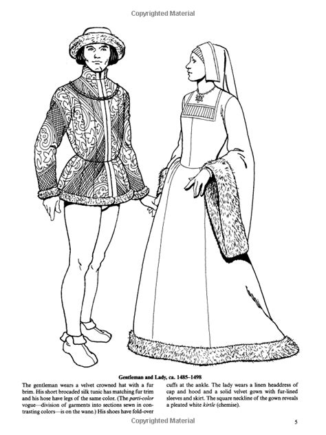 tudor and elizabethan fashions dover fashion coloring book PDF