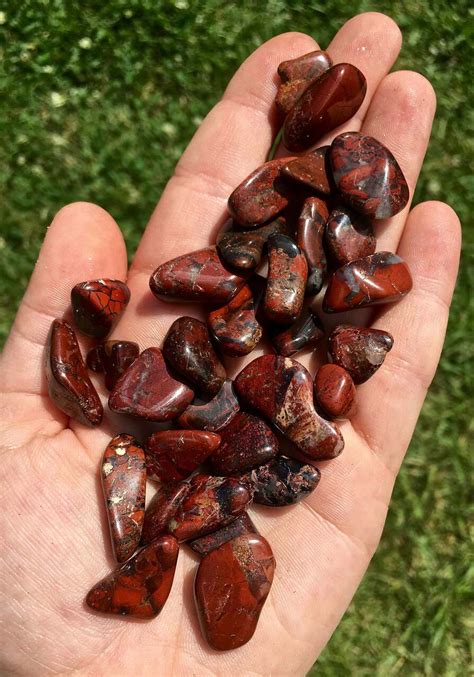 tumbled red jasper