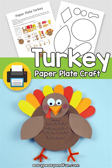 turkey paper plate template Kindle Editon