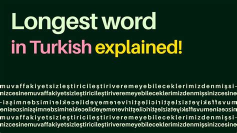 turkish long words