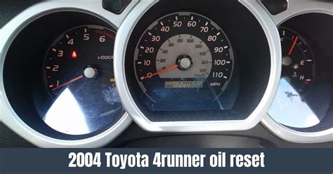 turn off maintenance light 2004 toyota 4runner Doc