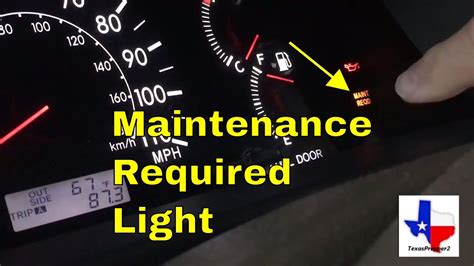 turn off the maintenance required warning light PDF