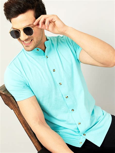 turquoise blue shirt