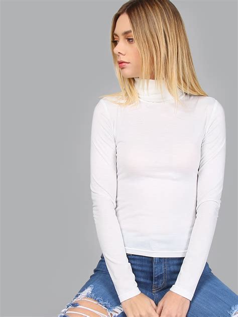 turtleneck white shirt