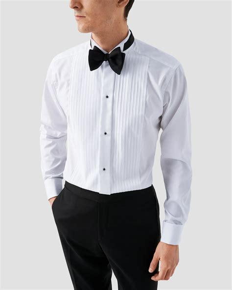 tuxedo shirt with wing collar