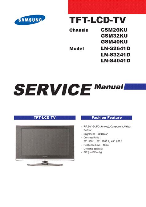 tv manual for samsung model no ln s4041d Reader
