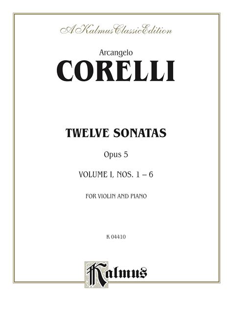 twelve sonatas op 5 vol 2 kalmus edition Kindle Editon