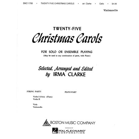 twenty five christmas carols cello cello PDF