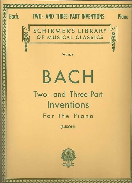 two and three part inventions piano solo Reader