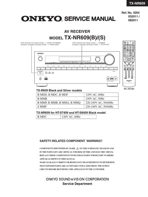 tx nr609 manual pdf Doc
