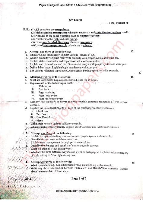 tybsc it sem 5 question paper Kindle Editon
