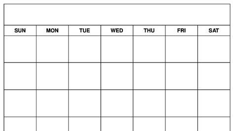 Typable Calendar Template