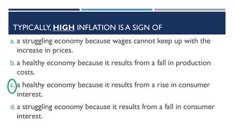 typically high inflation is a sign of