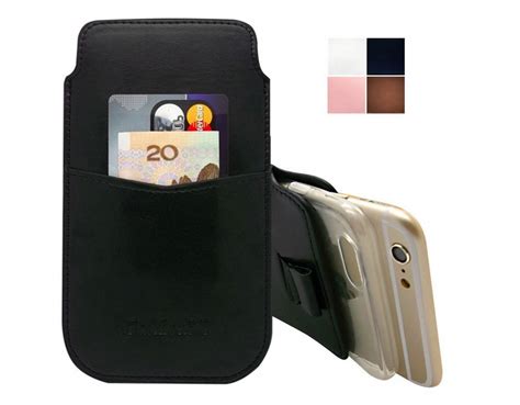 uFashion3C iPhone Leather Sleeve Pouch Reader